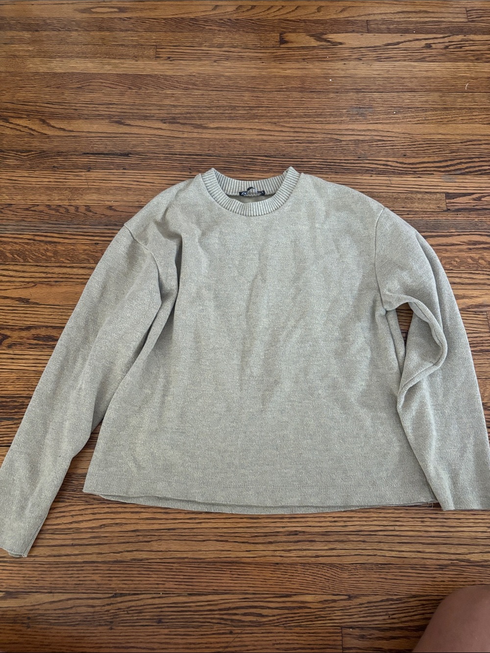 Zara Crewneck Sweater in Beige